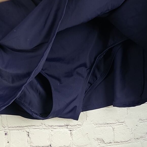 AVENUE Plus Size Basic Swim Skirt Navy Blue Modest Swimsuit Bottom 22W High rise - Picture 3 of 7